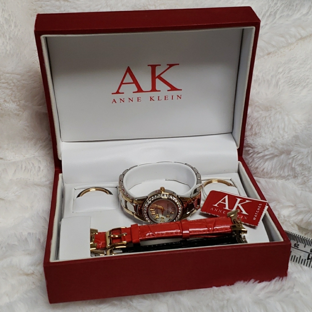 NWT Anne Klein Swarovski watch set
